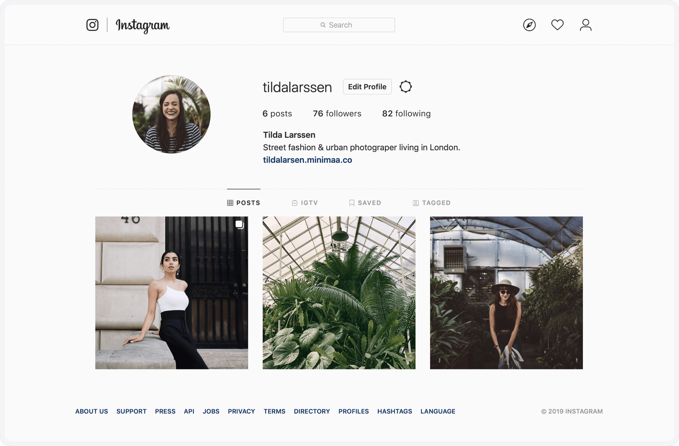 instagram showcase